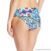 La Blanca Women's Side Shirred Hipster Bikini Swimsuit Bottom Blue White Orange Barbados Print B07GP75LH5